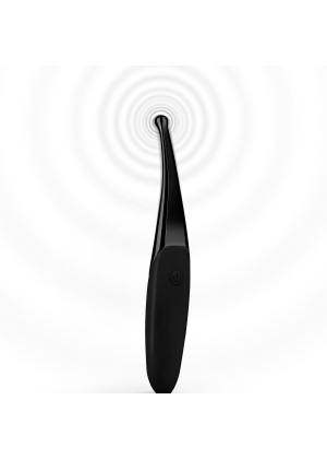 Черный точечный вибромассажер Senzi Vibrator - 14,7 см.