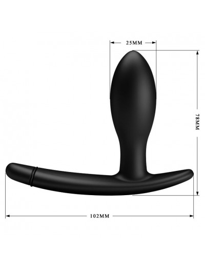 Черный анальный силиконовый стимулятор с функцией расширения Drake - 7,8 см.