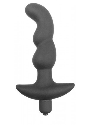 Черная анальная вибровтулка Erokay - 12,5 см.