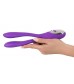 Фиолетовый сдвоенный вибратор Bendable Double Vibrator - 24,3 см.