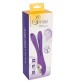 Фиолетовый сдвоенный вибратор Bendable Double Vibrator - 24,3 см.