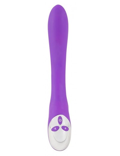 Фиолетовый сдвоенный вибратор Bendable Double Vibrator - 24,3 см.