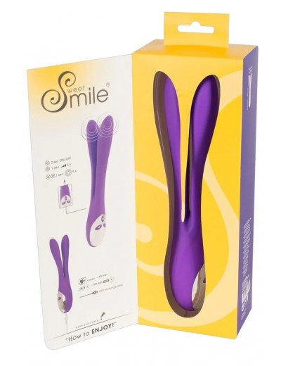 Фиолетовый сдвоенный вибратор Bendable Double Vibrator - 24,3 см.