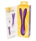 Фиолетовый сдвоенный вибратор Bendable Double Vibrator - 24,3 см.