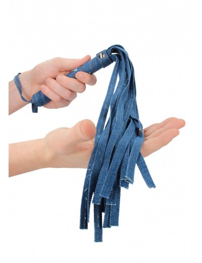Синяя многохвостая джинсовая плеть Roughend Denim Style - 57 см.