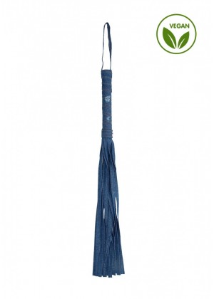 Синяя многохвостая джинсовая плеть Roughend Denim Style - 57 см.