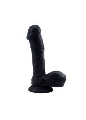 Черный фаллоимитатор Gentle Black Penis - 19 см.