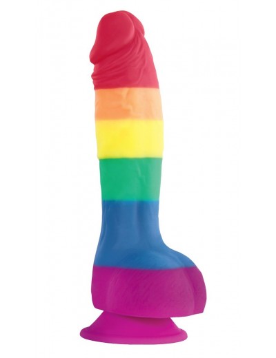 Радужный фаллоимитатор Pride Edition 6 Dildo - 21 см.