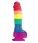 Радужный фаллоимитатор Pride Edition 6 Dildo - 21 см.