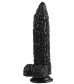 Черный фантазийный фаллоимитатор  Дикая кукуруза  - 21 см.