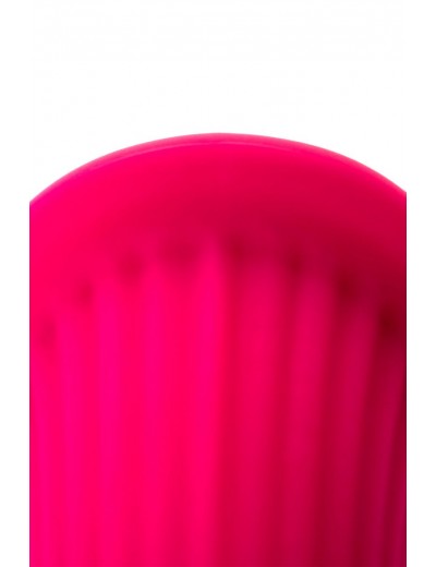 Розовый вибратор с шаровидной головкой - 20 см.