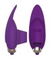 Фиолетовый вибростимулятор с петелькой под палец - 8 см.