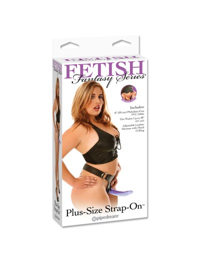 Фиолетовый страпон Plus Size Strap-On для дам размера plus size - 21 см.