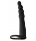 Черная вибронасадка для двойного проникновения Bramble - 16,5 см.