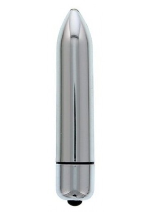 Серебристый мини-вибратор CLIMAX BULLET - 8,5 см.