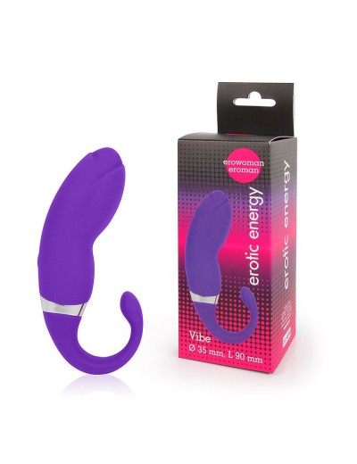 Фиолетовый вибромассажер с 20 режимами вибрации