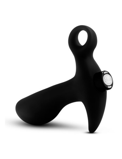 Черный анальный вибратор Silicone Vibrating Prostate Massager 01 - 10,8 см.