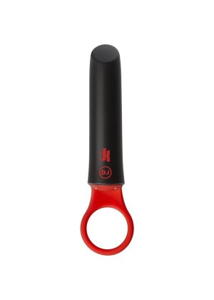 Черно-красный мини-вибратор Power Play with Silicone Grip Ring - 13,3 см.
