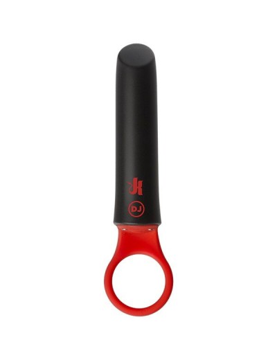 Черно-красный мини-вибратор Power Play with Silicone Grip Ring - 13,3 см.