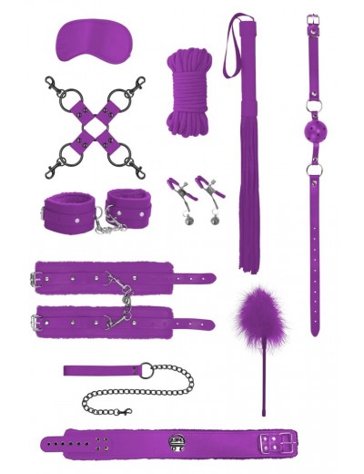 Фиолетовый игровой набор БДСМ Intermediate Bondage Kit