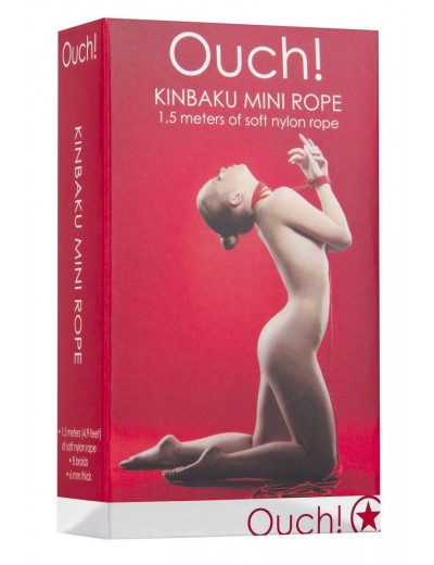 Красная веревка для бондажа Kinbaku Mini - 1,5 м.