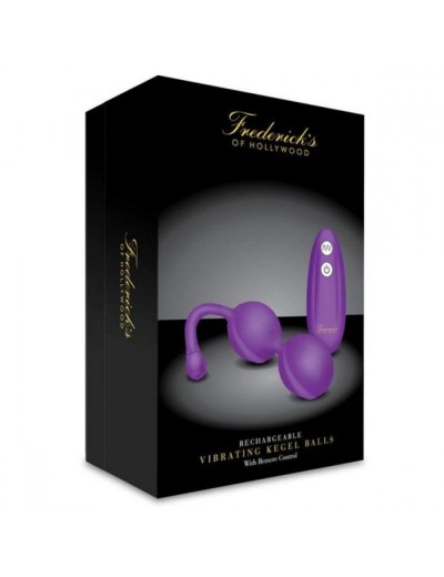 Фиолетовые вагинальные шарики с пультом ДУ