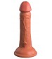 Фаллоимитатор цвета карамели 6  Vibrating Silicone Dual Density Cock - 17,8 см.