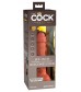 Фаллоимитатор цвета карамели 6  Vibrating Silicone Dual Density Cock - 17,8 см.