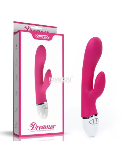 Розовый вибратор-кролик Dreamer Rechargeable Vibrator - 21 см.