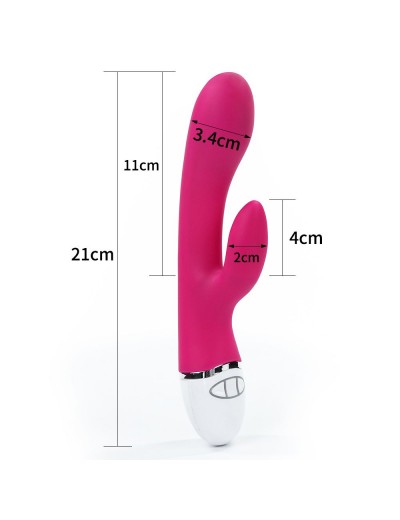 Розовый вибратор-кролик Dreamer Rechargeable Vibrator - 21 см.