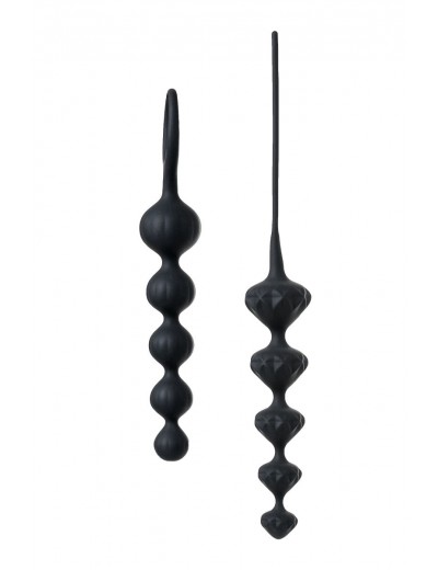 Набор из 2 чёрных анальных цепочек Satisfyer Love Beads