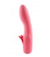 Розовый вибратор с усиками ULTI CLIMAX RECHARGEABLE VIBRATOR - 17 см.