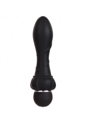 Чёрный вибромассажер для анальной стимуляции PURRFECT SILICONE ANAL VIBRATOR BLACK - 12,7 см.