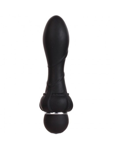 Чёрный вибромассажер для анальной стимуляции PURRFECT SILICONE ANAL VIBRATOR BLACK - 12,7 см.