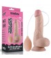 Телесный фаллоимитатор с имитацией эякуляции Soft Ejaculation Cock With Ball 8 - 17,8 см.