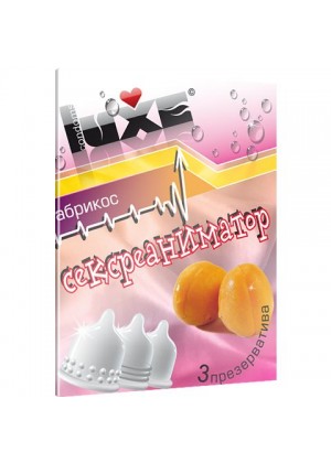Презервативы Luxe  Сексреаниматор  с ароматом абрикоса - 3 шт.