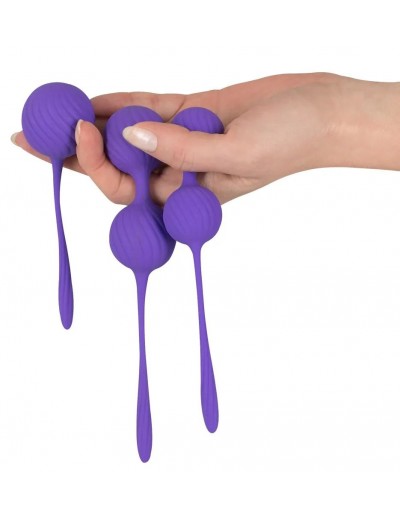 Фиолетовый набор вагинальных шариков 3 Kegel Training Balls