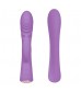 Фиолетовый вибромассажер-кролик 5  Silicone Ripple Passion - 19,1 см.