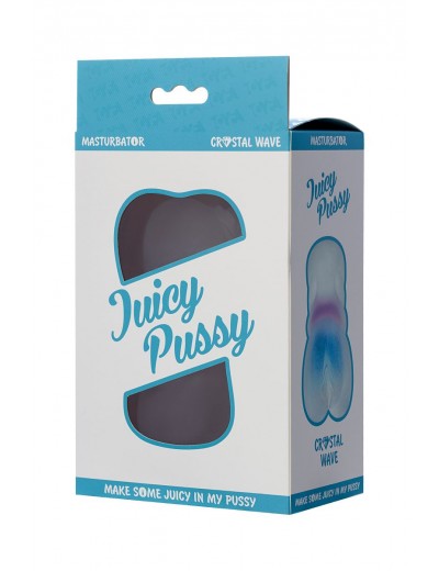 Прозрачный реалистичный мастурбатор Juicy Pussy Crystal Wave