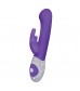 Фиолетовый вибромассажёр The G-spot Rabbit с украшенной стразами рукоятью - 22 см.