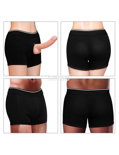 Черные шорты для крепления насадок Strapon Shorts