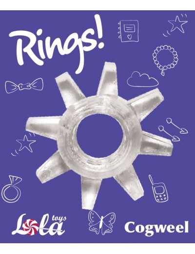 Прозрачное эрекционное кольцо Rings Cogweel