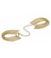 Золотистые браслеты-наручники с цепочкой MAGNIFIQUE