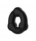 Черное эрекционное кольцо с 3 шариками