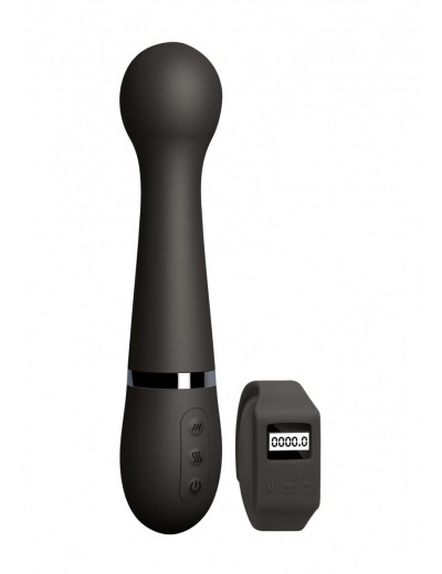 Черный вибромассажер Kegel Wand - 18,5 см.