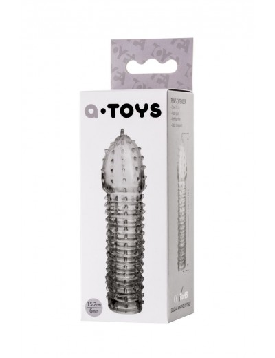 Прозрачная закрытая насадка на пенис TOYFA A-Toys - 15,2 см.