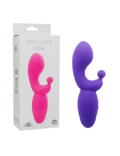 Фиолетовый вибратор INDULGENCE G Kiss - 16,5 см.