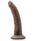 Коричневый фаллоимитатор 7 Inch Cock With Suction Cup - 19 см.