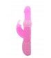 Розовый вибромассажёр с клиторальным отростком Rabbit Pearl - 26,5 см.
