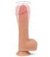 Телесный реалистичный вибратор-ротатор 8.5 Dual layered Silicone Rotating Nature Cock Anthony - 21,5 см.